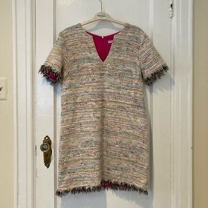 Trina Turk pink tweed dress size 12
